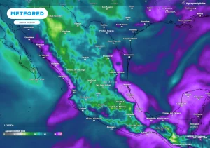 El tiempo en México este fin de semana: nuevo temporal de lluvias abundantes por interacción de sistemas