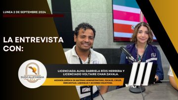 🗣️💬#LaEntrevista con  Licenciada Alma Gabriela Ríos Herrera y Licenciado Voltaire Chan Zavala.