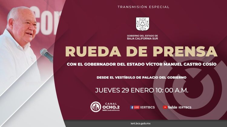 Rueda de prensa del gobernador Víctor Castro Cosío. – 29 de enero 2026.