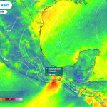 Rachas de viento hasta 100 km/h en Istmo y Golfo de Tehuantepec, además de aguaceros al Sur