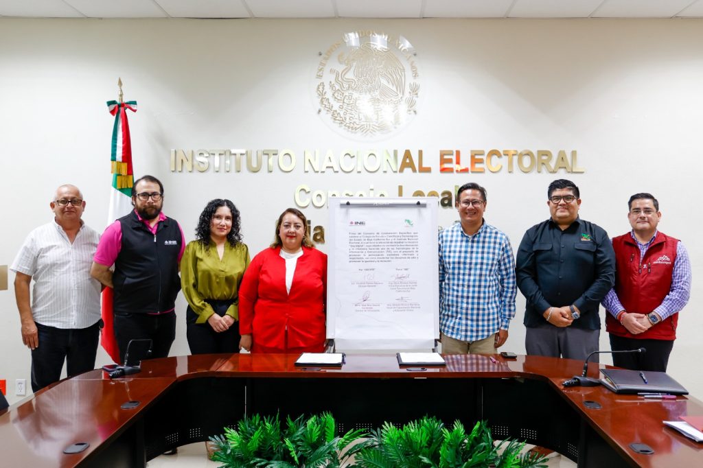 Establecen CECyTE e INE convenio para fortalecer la formación digital de estudiantes