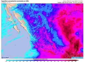 Junio con lluvias abundantes y amenaza de ciclones tropicales con inundaciones, regulando temperaturas en México