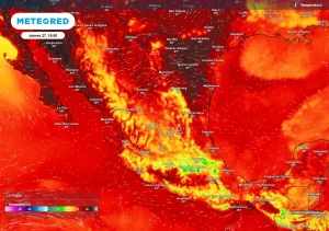 Lluvias aumentarán en México hoy jueves por Onda Tropical, Frente Frío y nuevo Ciclón, aunque el calor rondará 40 °C