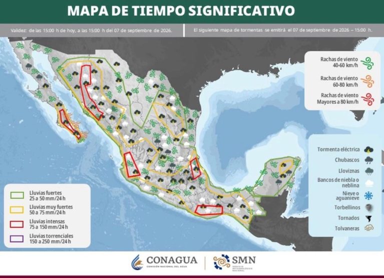 Consejo Estatal de Protección Civil suspende clases en La Paz, Los Cabos y Comondú