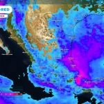 Humedad se extenderá hoy jueves desde el Golfo de México hacia el Centro del país con fuertes tormentas que refrescarán