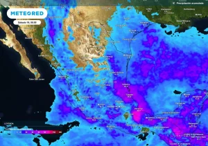 Lluvias benéficas se extenderán esta tarde-noche de viernes en Occidente, Centro, Oriente y Sureste de México