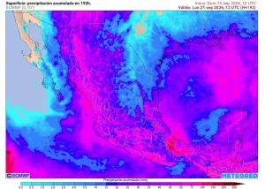 Semana de lluvias del 14 al 20 de septiembre: se aproxima primer frente frío continuando tormentas y cambios térmicos