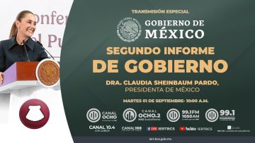 Sigue el Segundo Informe de Gobierno de la Dra. Claudia Sheinbaum Pardo, presidenta de México.