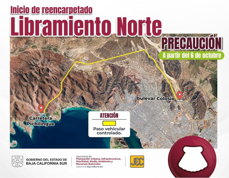 Iniciará JEC rehabilitación del Libramiento Norte en La Paz