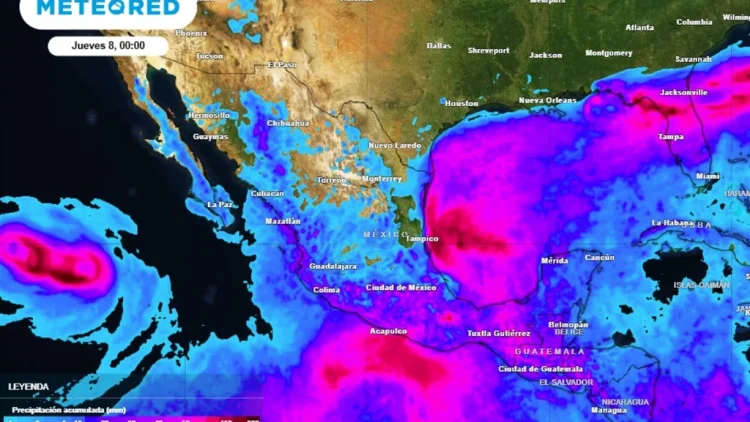 Amenaza doble: hasta 2 ciclones tropicales se aproximan a México con lluvias intensas